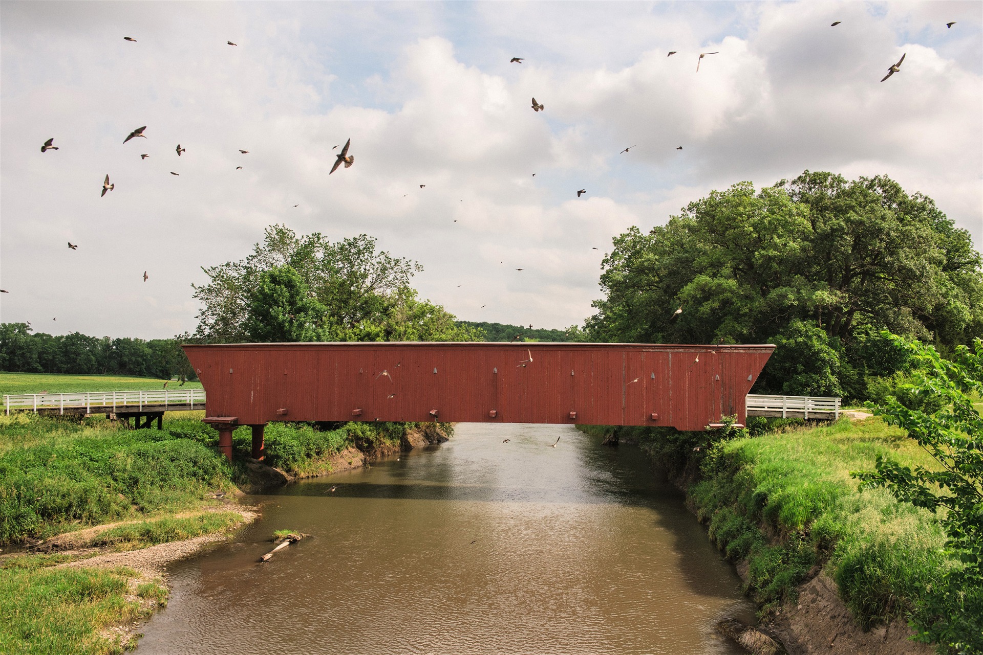 Hogback Covered Bridge in Madison County, Iowa