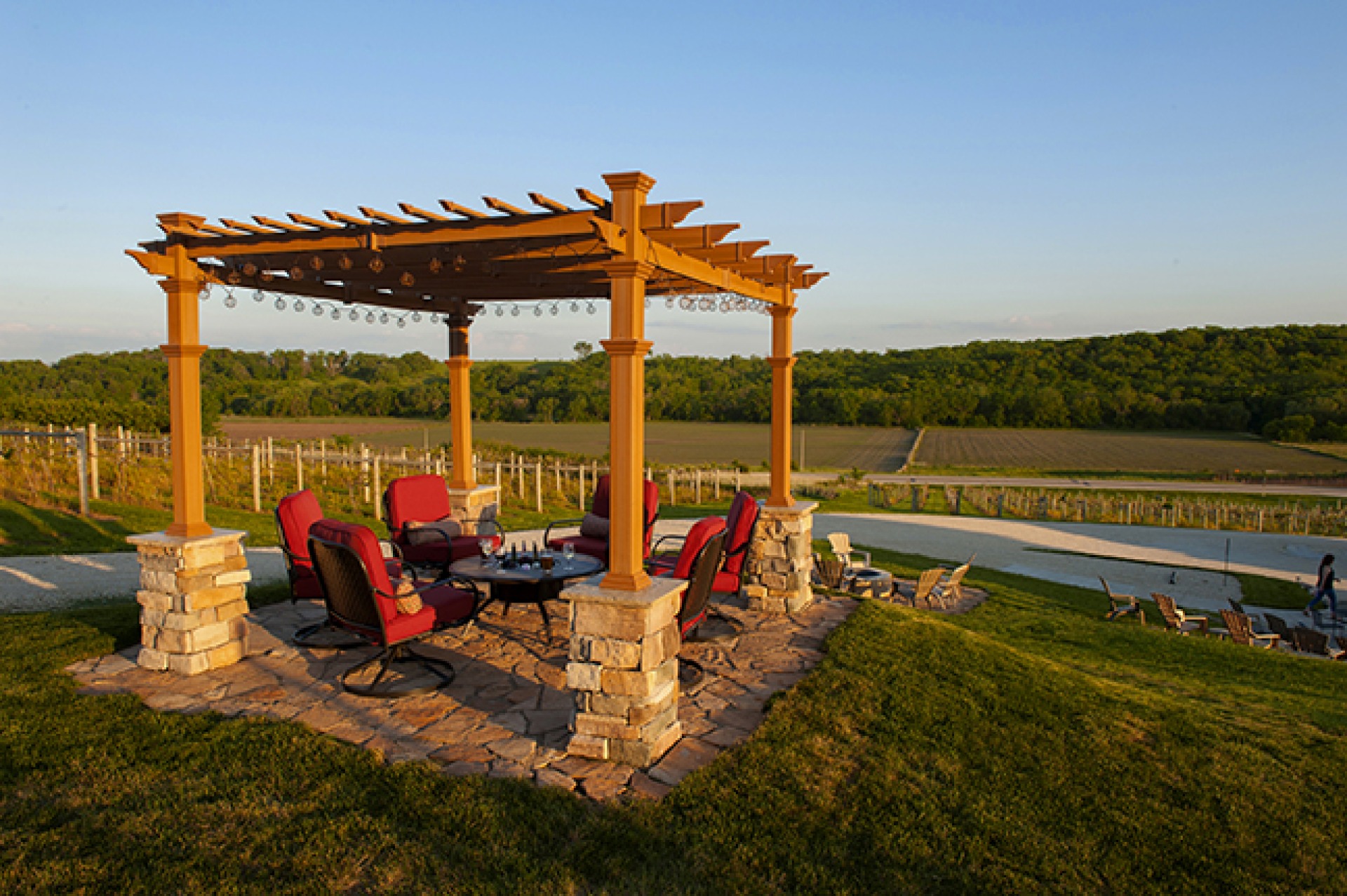 Pergola at Madison County Winery.