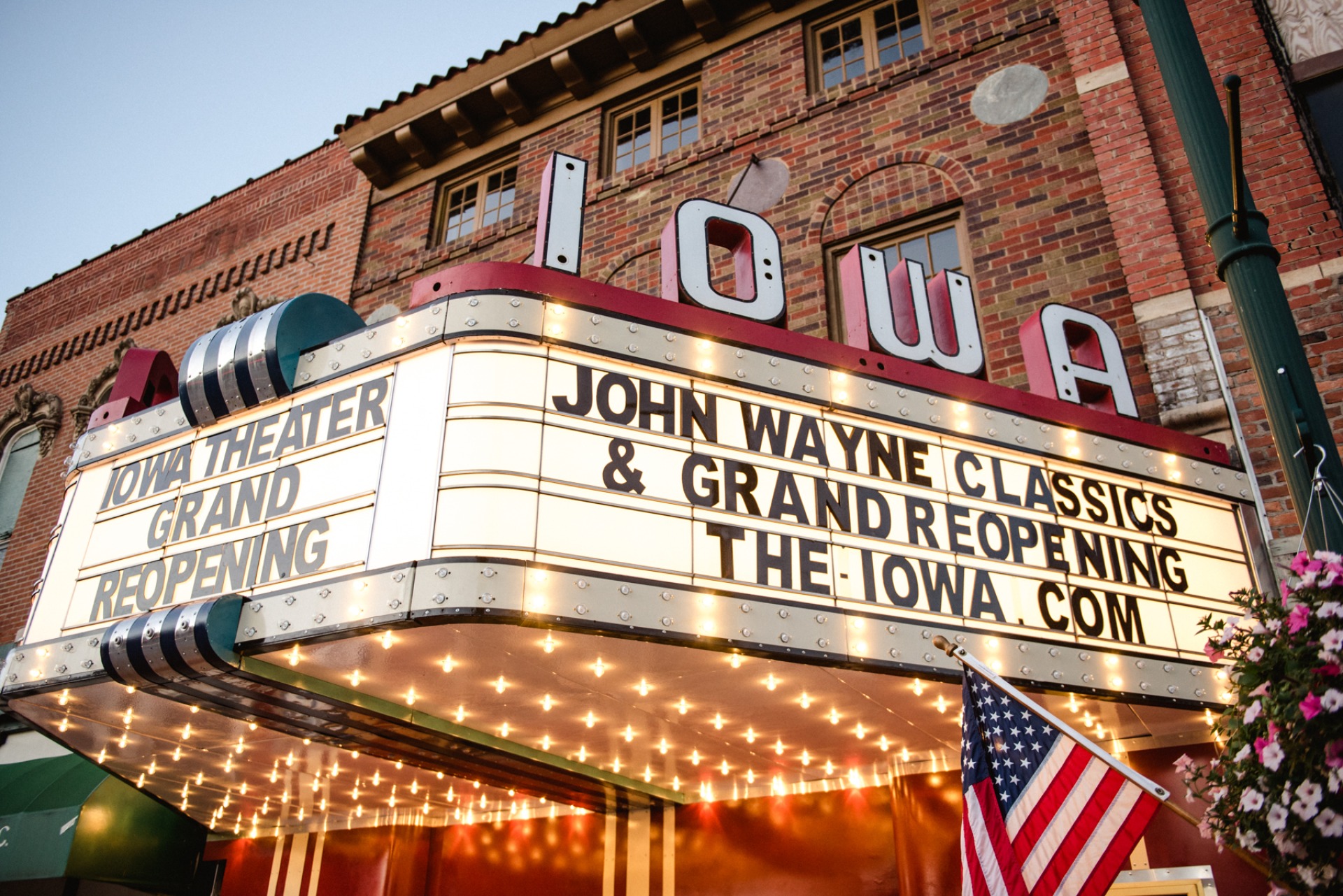 The Iowa Theater in Winterset